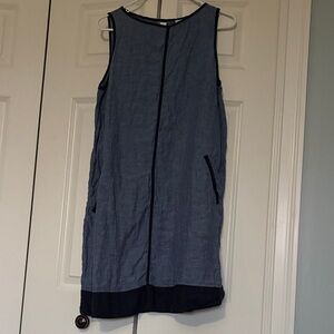 J. Jill Two-Tone Blue Sleeveless Dress